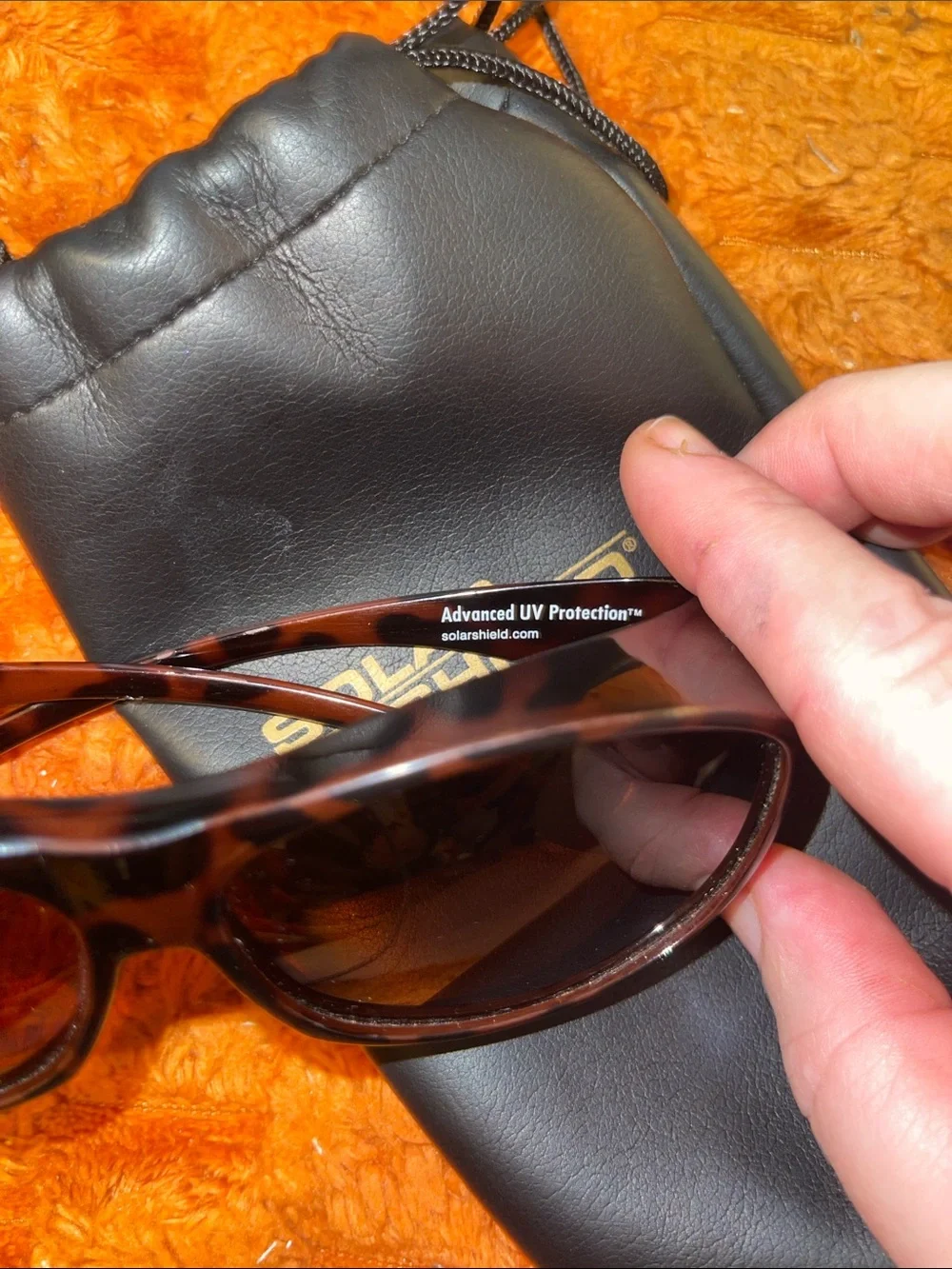 Solar Shield Fitovers - Classic Tortoise Frame Amber Brown Women's Sunglasses